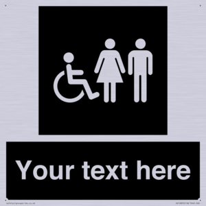 Custom information: black panel disabled female and male